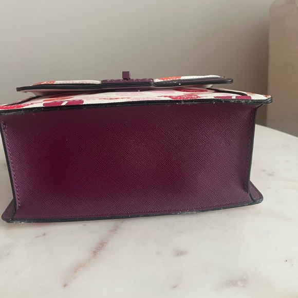 NWT ALDO Valentines Kisses Satchel Crossbody  Bag White Pink Purple - Picture 7 of 12